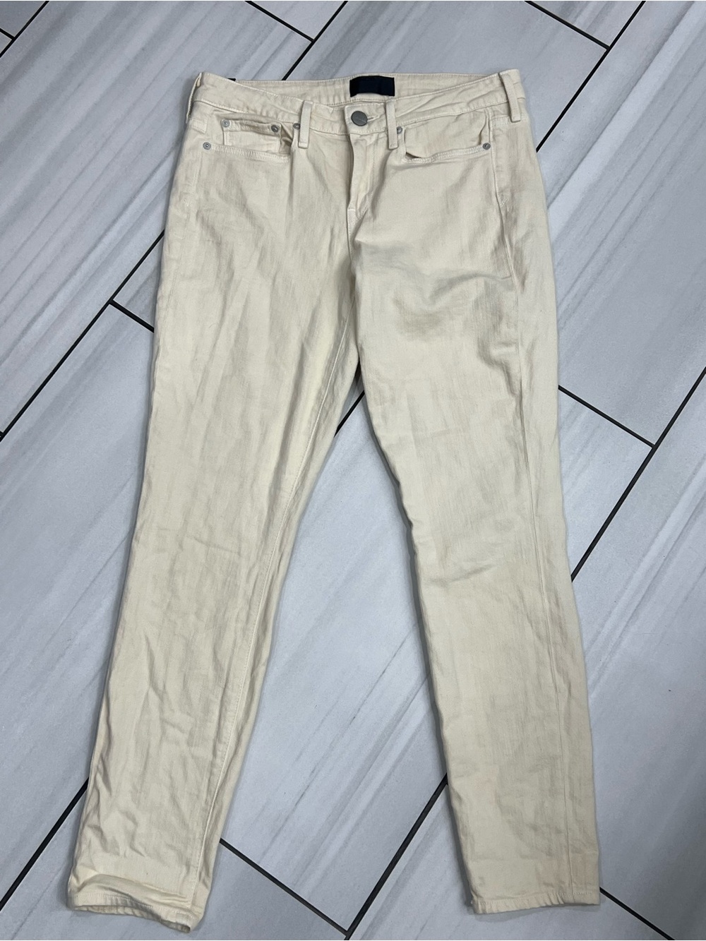 VINCE Sand 5 Pocket Styling Logo Hardware Skinny Ankle Jeans Womens sz 29